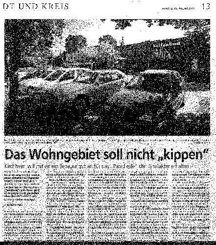 Zeitungsartikel vom 22.08.2009